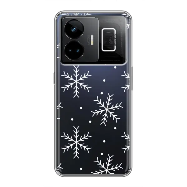 Чехол с принтом «Белые снежинки» для Realme GT3