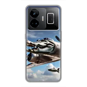 Чехол с мемом Тралалело тралала на Realme GT3 (Бомбардиро крокодило)