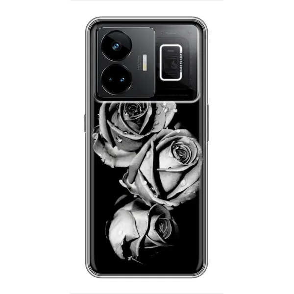 Чохол з принтом «Чорна троянда» для Realme GT3