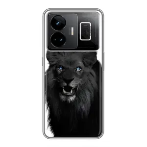 Чохли з картинкою животних Realme GT3 (Чорний ЛЕВ)