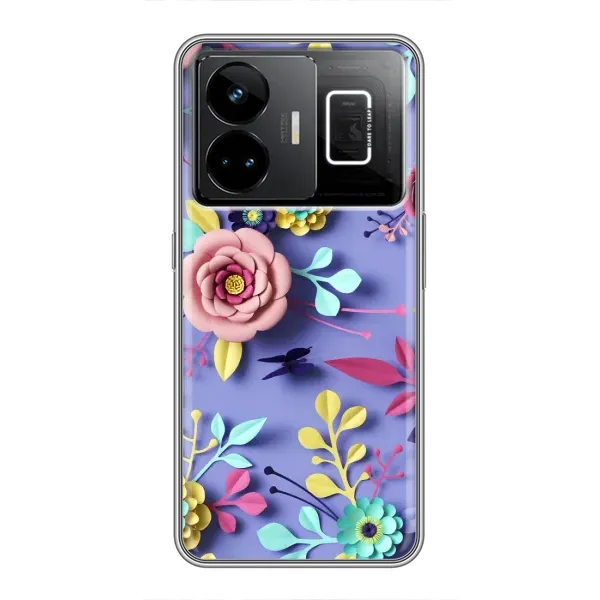 Чехол с принтом «Цветочный дизайн» для Realme GT3