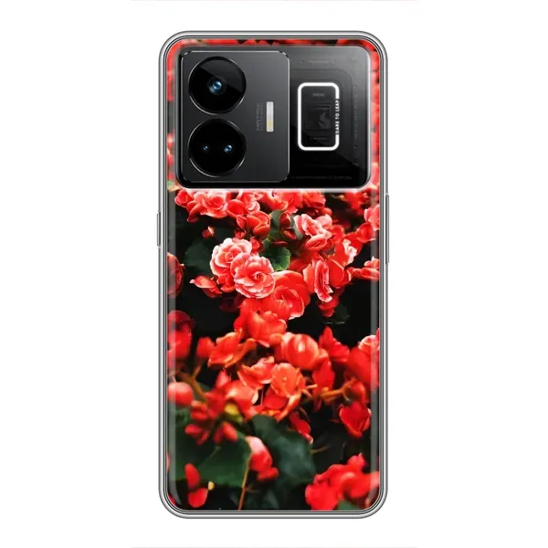 Чехол с принтом «Цветы красные» для Realme GT3