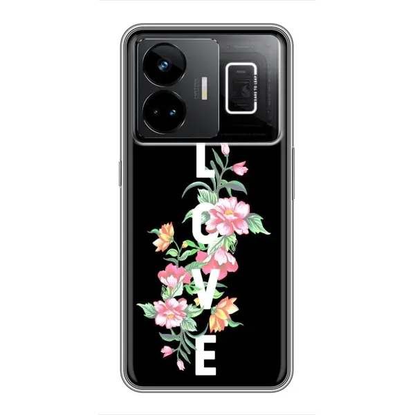 Чохол з принтом «Квіти LOVE» для Realme GT3