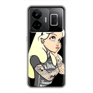 Чехол с печатью для Realme GT3 - (Мода) (AlphaPrint) (Девочка в тату)