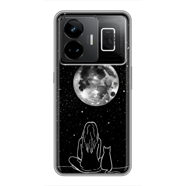 Чохол з принтом «Дівчина з котом» для Realme GT3
