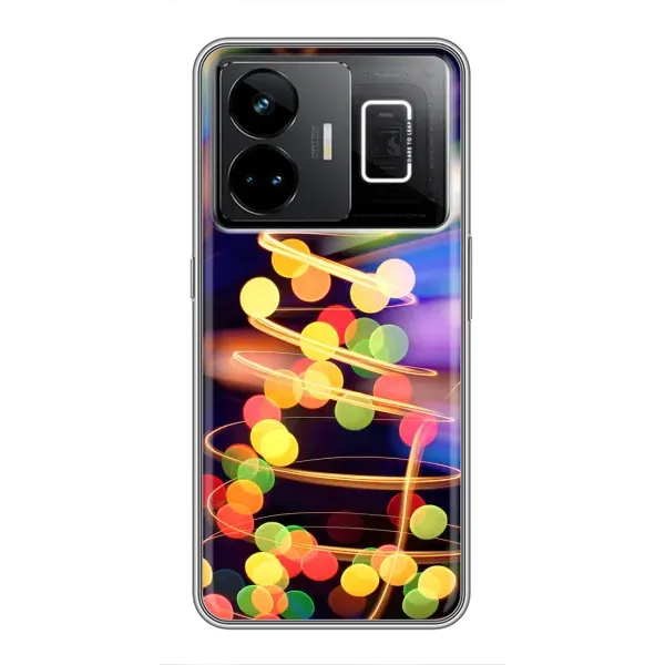Чехол с принтом «Елка с гирлянд» для Realme GT3