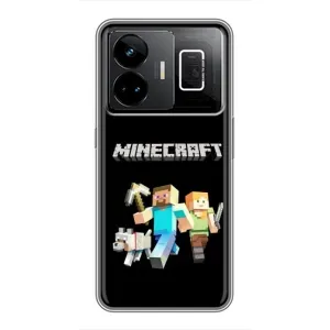 Чехол Майнкрафт на Realme GT3 (AlphaPrint) Minecraft (герои Minecraft)