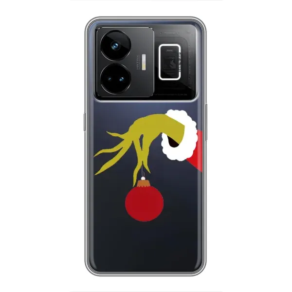 Чехол с принтом «Гринч с игрушкой» для Realme GT3