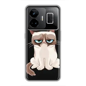 Чохол з принтом для Realme GT3 (AlphaPrint) Модні коти (Сумний кіт)