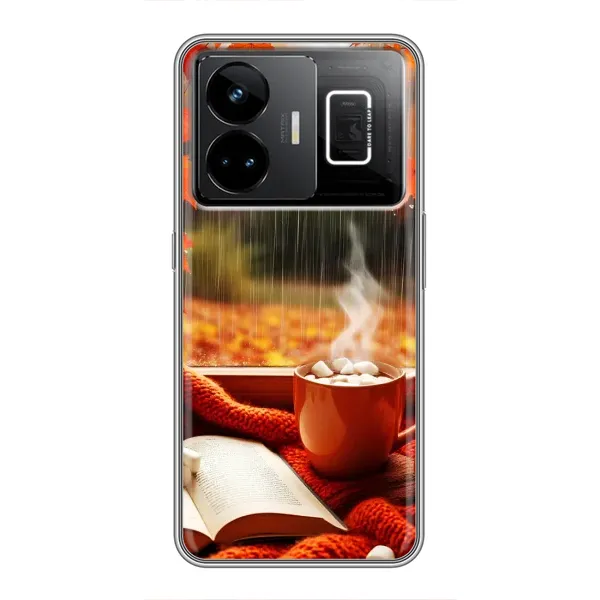 Чехол с принтом «Кофе и дождь» для Realme GT3