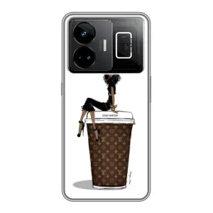 Чехлы Луи Витон для Realme GT3 (AlphaPrint - LOUIS VUITTON) (кофе LOUIS VUITTON)