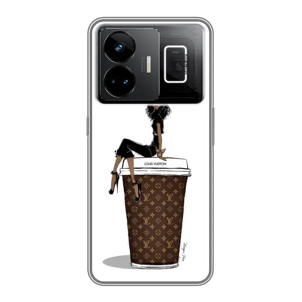 Чехол с принтом «кофе LOUIS VUITTON» для Realme GT3