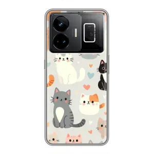 Чохол з малюнком кіт на Realme GT3 (Колаж котів)