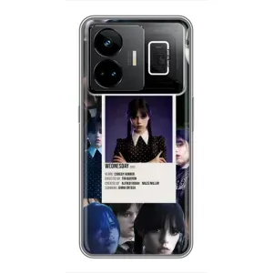 Чехлы Венсдей на Realme GT3 Уэнсдей (AlphaPrint) (коллаж Уэнздей)