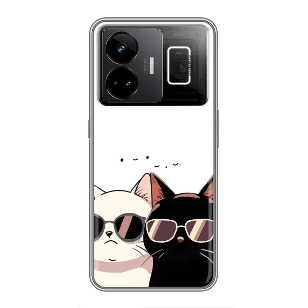 Чохол з принтом «Коти в окулярах» для Realme GT3