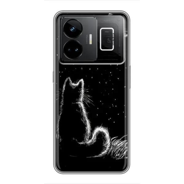 Чохол з принтом «Котик і місяць» для Realme GT3