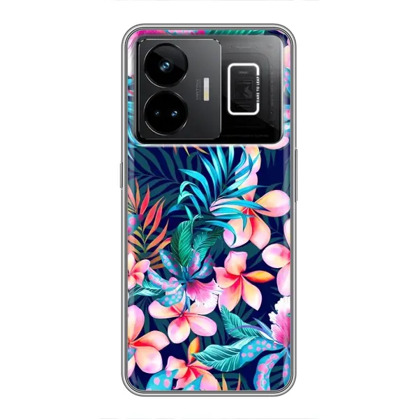 Чехол с принтом «Красочные цветы» для Realme GT3