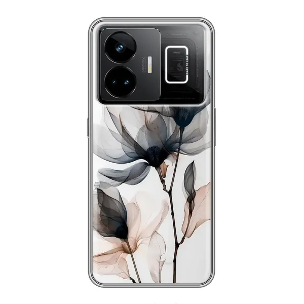 Чехол с принтом «Цветы на белом» для Realme GT3