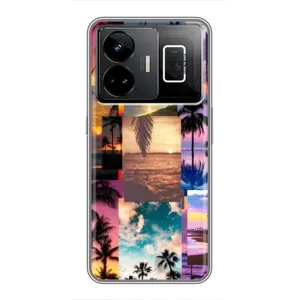 Силиконовый чехол с КАРТИНКАМИ лето для Realme GT3 (AlphaPrint) (Летний отпуск)