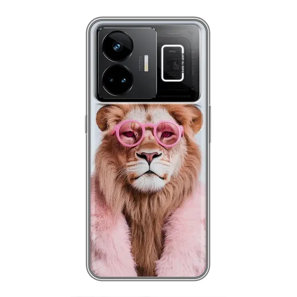 Чехол с принтом «Лев в очках» для Realme GT3