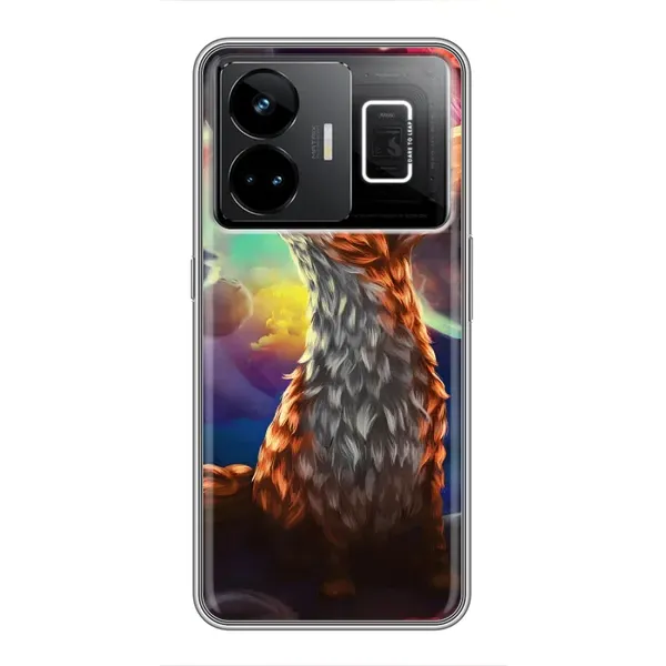 Чехол с принтом «Лисица в космосе» для Realme GT3