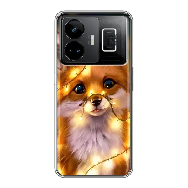 Чехол с принтом «Лисичка в гирляндах» для Realme GT3