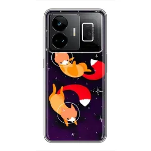 Чохли з картинкою Лисичка для Realme GT3 (VPrint) (Лисички космонавти)