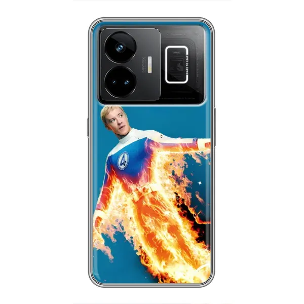 Чехол с принтом «Человек-факел в огне» для Realme GT3 Чехол с принтом «Человек-факел в огне» для Realme GT3