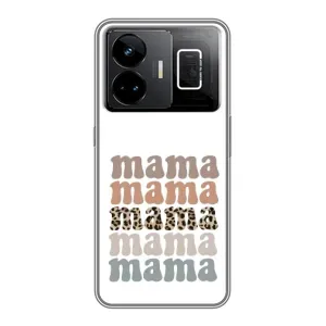 Чехлы для мамы на Realme GT3 (Текстовый коллаж мама)