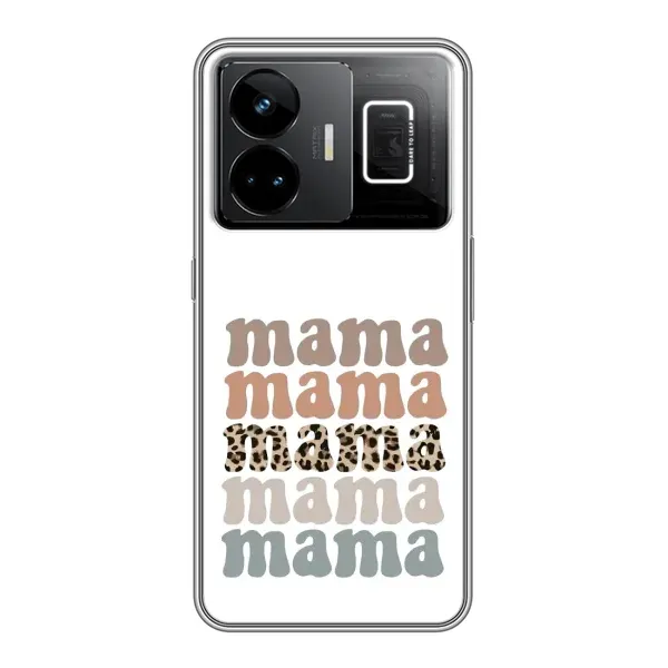 Чехол с принтом «Текстовый коллаж мама» для Realme GT3 Чехол с принтом «Текстовый коллаж мама» для Realme GT3