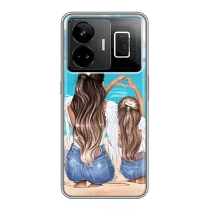 Чехол с печатью для Realme GT3 - (Мама с ребенком) (AlphaPrint) (Мама с доченькой)