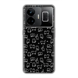 Чохол з принтом для Realme GT3 (AlphaPrint) Модні коти (Маленькі котики)