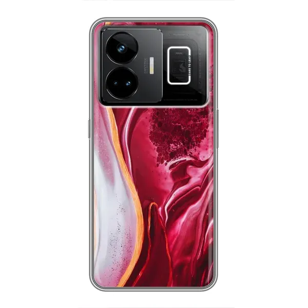 Чехол с принтом «Мрамор красный» для Realme GT3