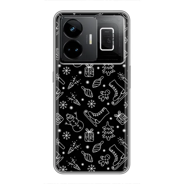 Чехол с принтом «Новогодний фон» для Realme GT3