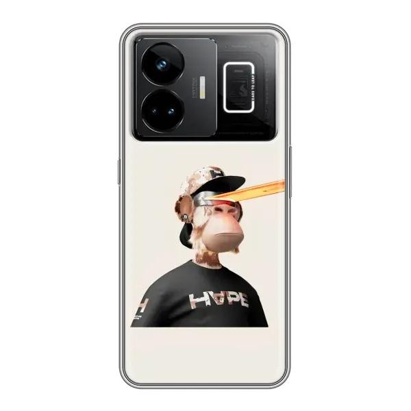 Чехол с принтом «обезьяна NFT в очках» для Realme GT3