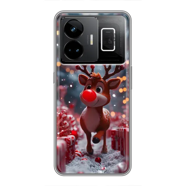 Чехол с принтом «Олень среди подарков» для Realme GT3