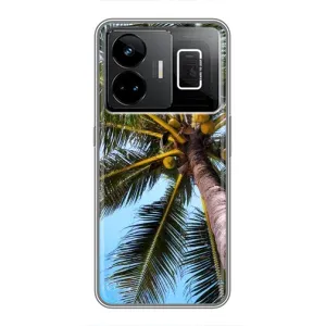 Силиконовый чехол с КАРТИНКАМИ лето для Realme GT3 (AlphaPrint) (Пальма)
