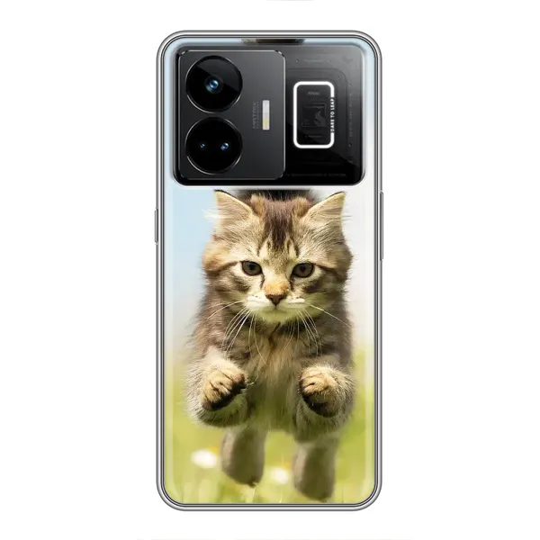 Чехол с принтом «Прыжок кота» для Realme GT3
