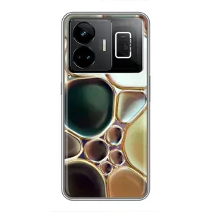 Мраморный чехол на Realme GT3 (VPrint) (Радужный Мрамор)