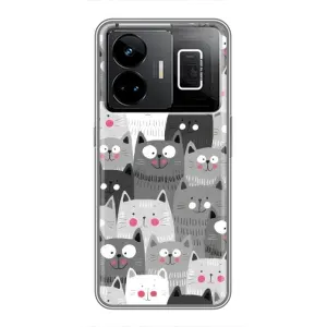 Чохли з Котиками для Realme GT3 (VPrint) (Мальовані котики)
