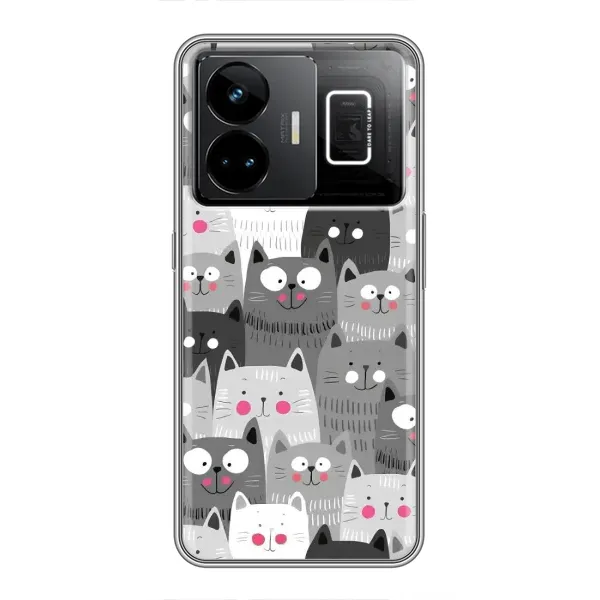 Чехол с принтом «Рисованные котики» для Realme GT3