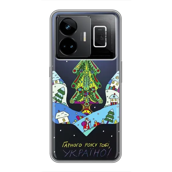 Чехол с принтом «Рождественский герб» для Realme GT3