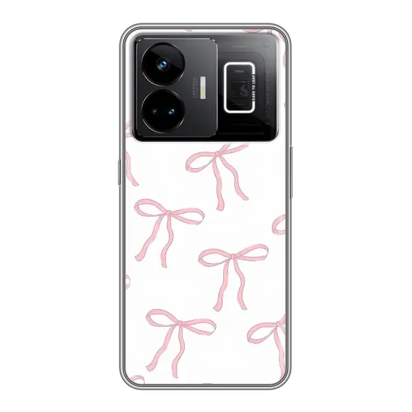 Чехол с принтом «Розовые бантики» для Realme GT3
