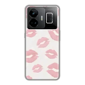 Чехол с розовым рисунком для Realme GT3 (Розовые губы)