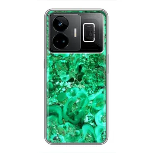 Мраморный чехол на Realme GT3 (VPrint) (Салатный Мрамор)