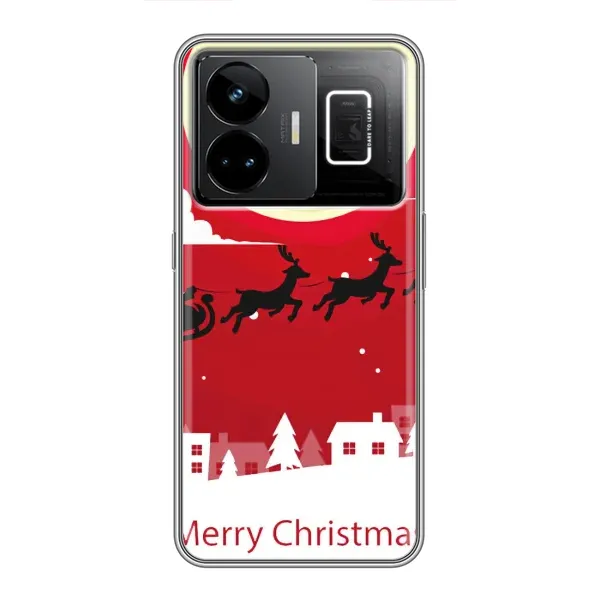 Чохол з принтом «Санта з оленями» для Realme GT3