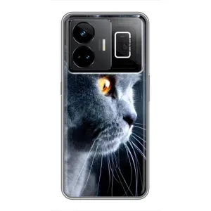 Чохли з Котиками для Realme GT3 (VPrint) (Сірий Кіт)