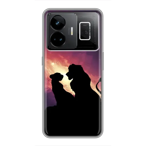Чехол с принтом «Силуэт Симба и Налу» для Realme GT3