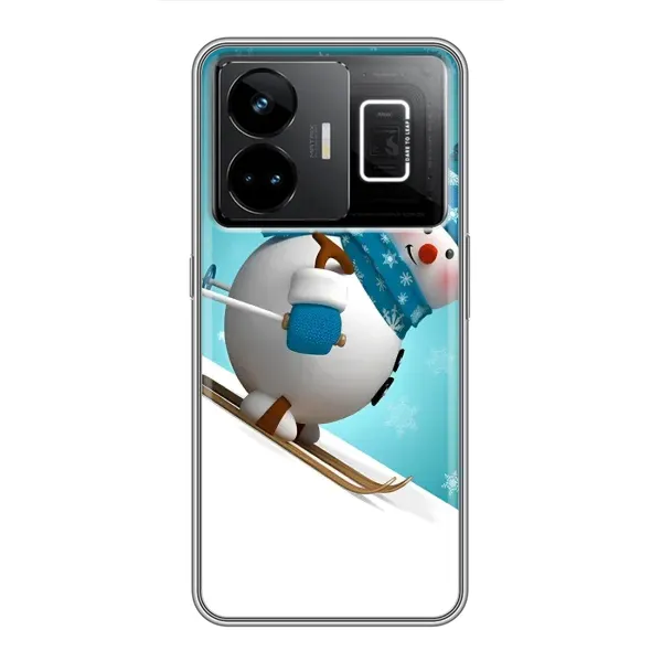 Чехол с принтом «Снеговик на лыжах» для Realme GT3