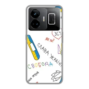 Чехлы Доброго вечора, ми за України для Реалми ДжиТи 3 (AlphaPrint) (Стикер)